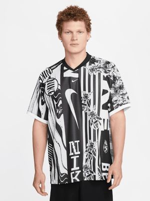 Mens Nike Dri-Fit Culture Of Football All Over Print Black Soccer Jersey