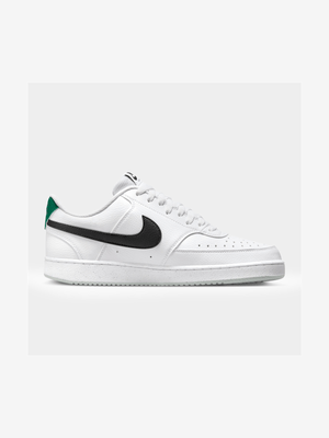 Mens Nike Court Vision Next Nature White/Black/Green Low Sneakers