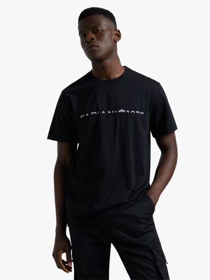 Fabiani Men's 2 Tone Logo Black T-Shirt