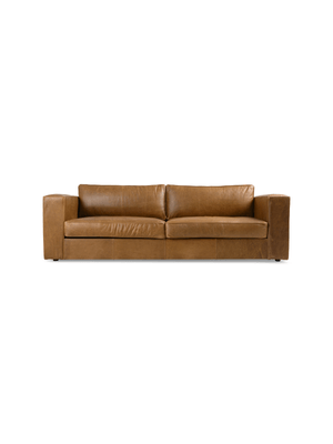Huxley 4 Seater Couch Leather Sylvana Ginger