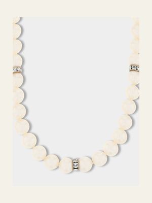 Freshwater Pearl Necklace with Cubic Zirconia