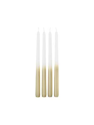 dinner candle ombre gold set/4