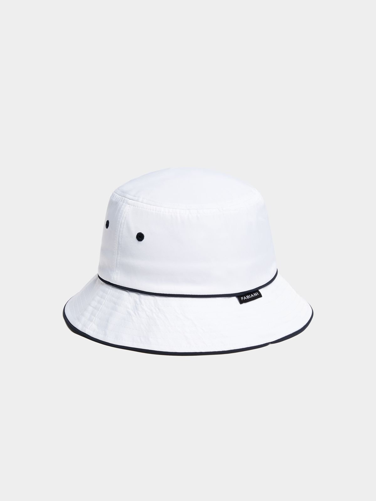 Fabiani Men's Contrast Crest White Bucket Hat - Bash.com