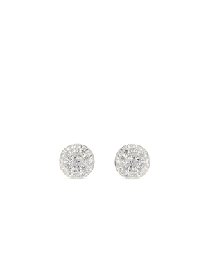 Sterling Silver Crystal Ball Stud Earrings