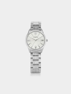 Tempo Men’s Silver Plated Bracelet Watch