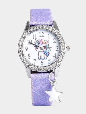 Girl's Lilac Charm Watch