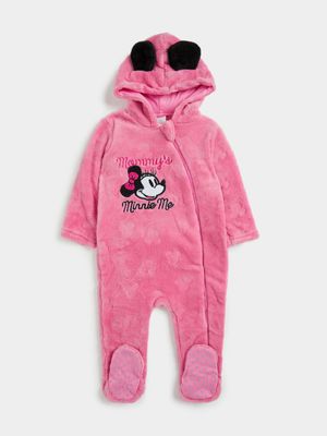 Jet Infants Minnie Mouse Coral Fleece Sleepsuit Medium Pink