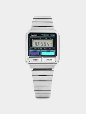Casio Silver Plated Stainless Steel Digital Watch