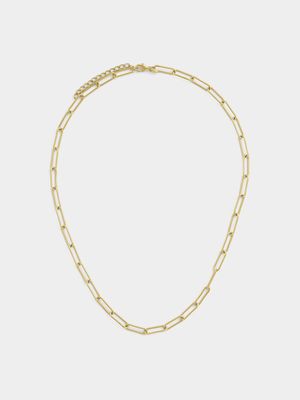 18ct Yellow Gold Plated Paperclip Necklace