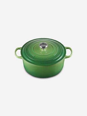 le creuset round cocotte 28cm bamboo