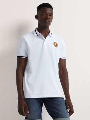 Fabiani Men's White Tipped Polo Shirt
