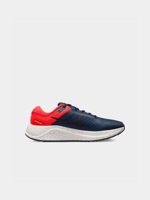 Men's Nike Structure 24 Road Running Navy/Pink Shoes