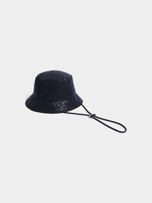 Fabiani Men's Monogram Navy Bucket Hat