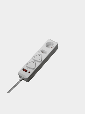 SWITCHED 4 Way Surge Protected Multiplug 3M Braided Cord