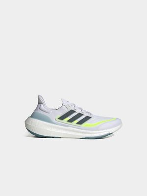 Mens adidas Ultraboost Light White/Lime/Blue Running Shoes