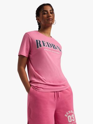 Redbat Athletics Women's Pink Graphic T-Shirt