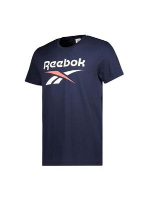Reebok Men's Stacked Navy/White T-Shirt