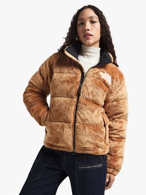 The North Face Women's Velour Nuptse Brown Jacket