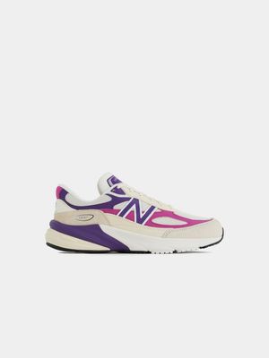 New Balance Men's 990 White/Purple Sneaker