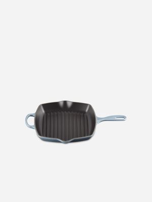 le creuset square skillet grill chambray 26cm