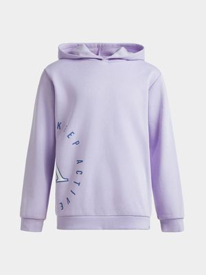 Girls TS Keep Active Graphic Lilac Hoodie
