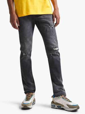 Redbat Men's Charcoal Skinny Jeans