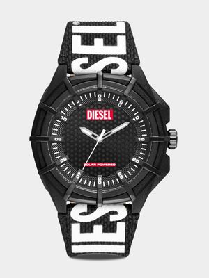 Diesel Framed Black Plated Nylon Watch