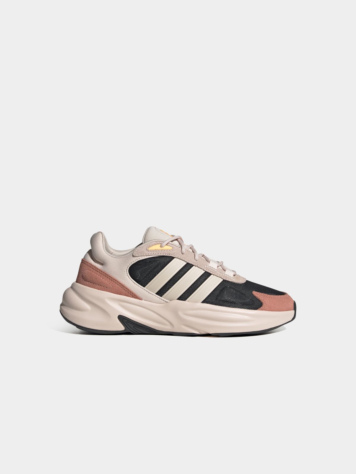 Womens adidas Ozelle Grey/Pink Sneakers - Bash.com