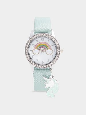 Girl's Sage Unicorn Rainbow Watch