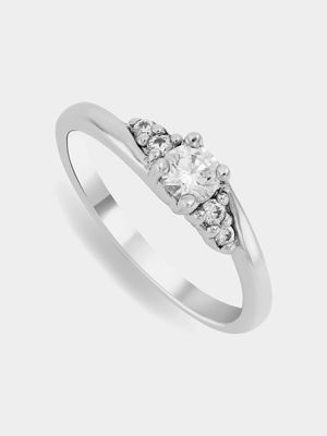 Sterling Silver & Cubic Zirconia Embrace Promise Ring