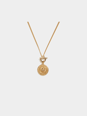 18ct Gold Plated Sun Pendant on Chain