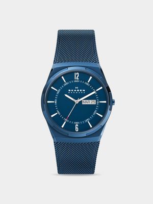 Skagen Men's Melbye Blue Plated Stainless Steel Mesh Watch