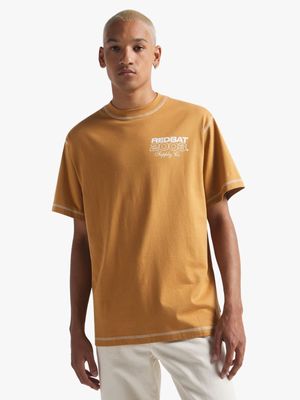 Redbat Men's Brown Relaxed T-Shirt