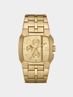 Diesel Cliffhanger Gold Plated Stainless Steel Chronograph Bracelet Watch