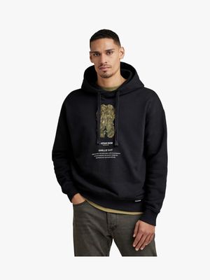 G-Star Men's Archive Hooded Black Sweater