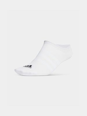 adidas Originals 3-Pack Thin No-Show White Socks