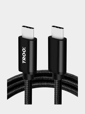 TROO Certified Fast Charge PD 100W 4K@60Hz Type-C To Type-C Braided Cable - 1 m