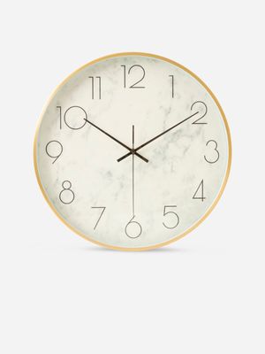Wall Clock Marble Face Round 40cm