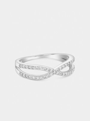 Sterling Silver Cubic Zirconia Infinity Promise Ring