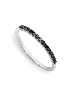 White Gold 0.15ct Black Diamond Eternity Ring