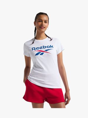 Women's Reebok Big Logo White Tee