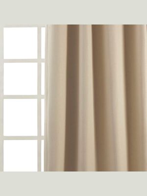 Curtain Taped Block Out Melange Natural 265x250