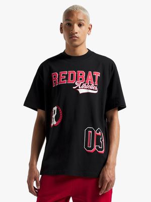 Redbat Athletics Men's Black Graphic T-Shirt
