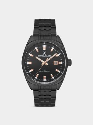 Daniel Klein Black Plated Bracelet Watch