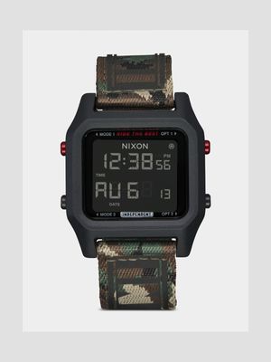 Nixon Men's Independent Staple Black & Camo Digital Recycled PET Strap Watch