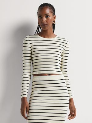 Y&G Stripe Knit Co-Ord Long Sleeve Top