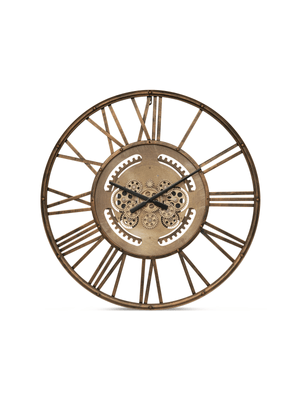 wall clock gears gold 70cm