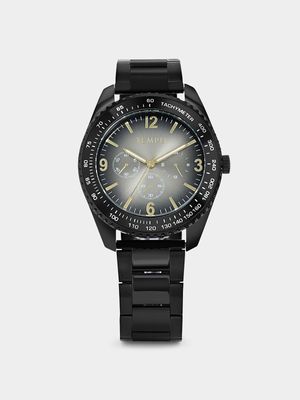 Tempo Men’s Black Plated Bracelet Watch