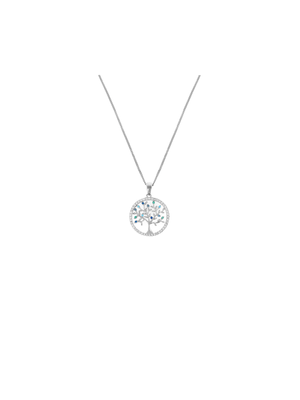 Sterling Silver Multi-Colour Cubic Zirconia Tree of Life Pendant