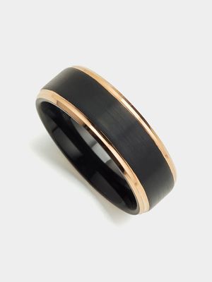 Tungsten Black & Rose-Toned Edge Ring